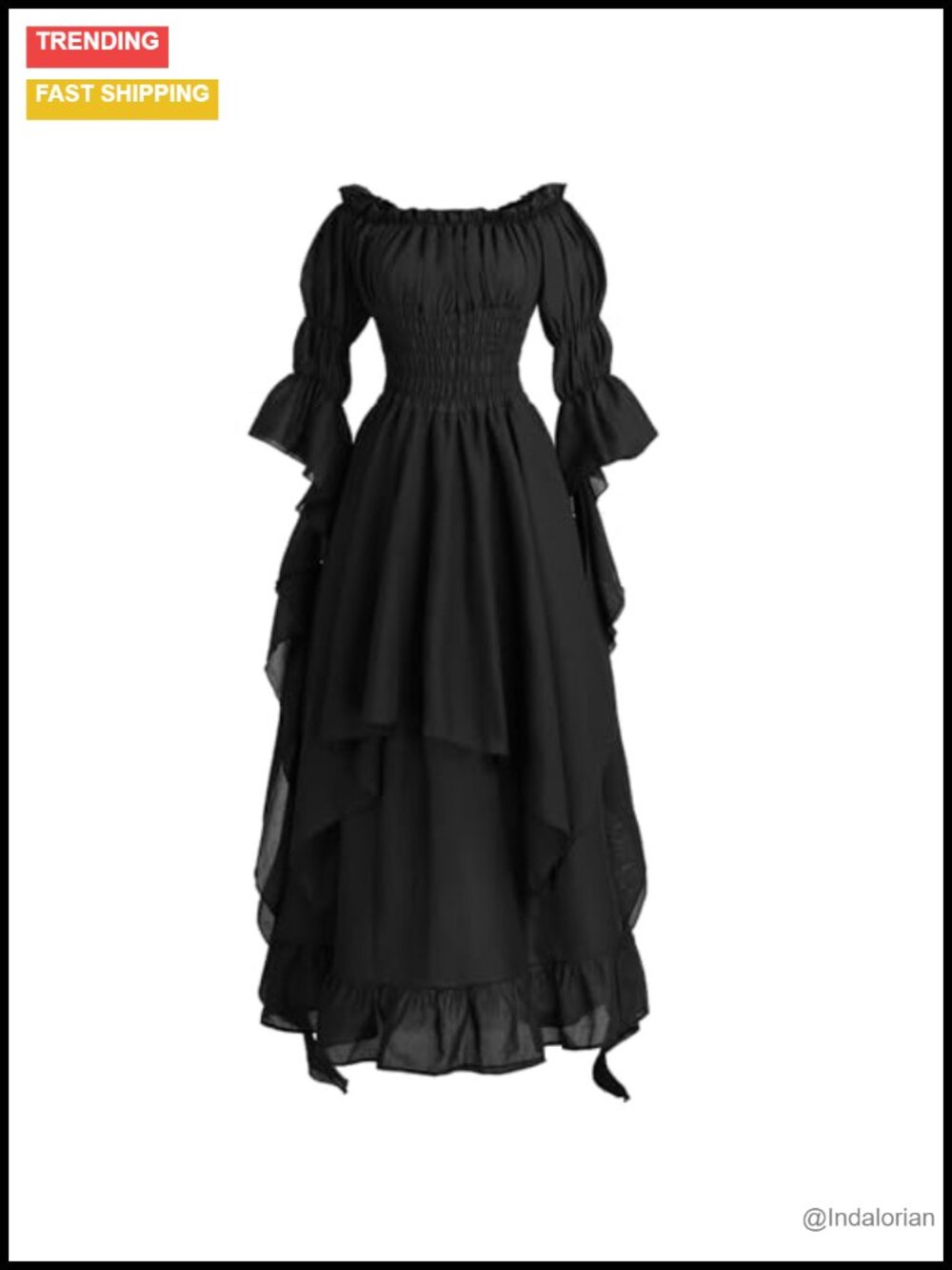 Victorian Renaissance Dress Women's Cotton Fairy Witch Costume